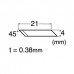BDA-200P - 45 Degree Spare Blades